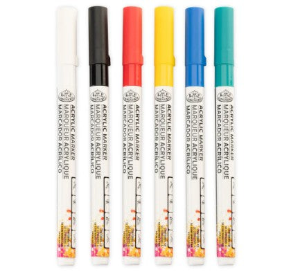 Acrylic Markers Primary [pk-6]