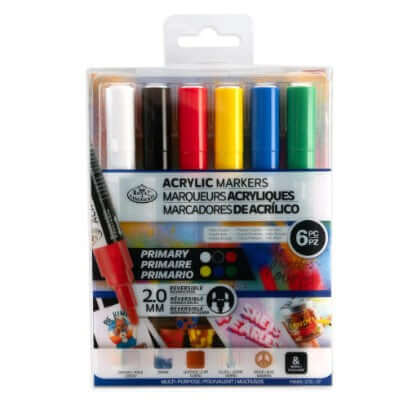 Acrylic Markers Primary [pk-6]