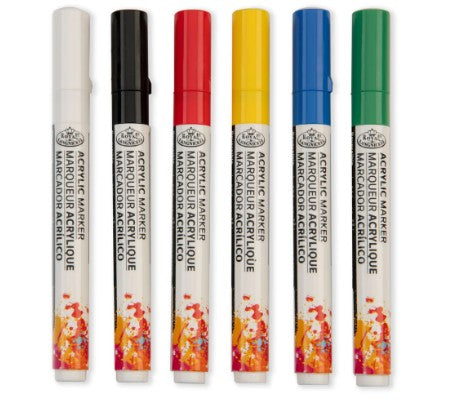 Acrylic Markers Primary [pk-6]