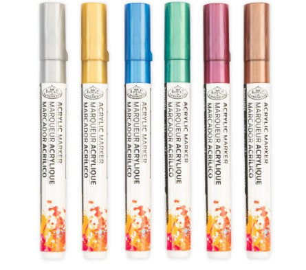 Acrylic Markers Metallic [pk-6]