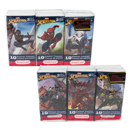 Pocket Tissue Marvel Spiderman [6pk]