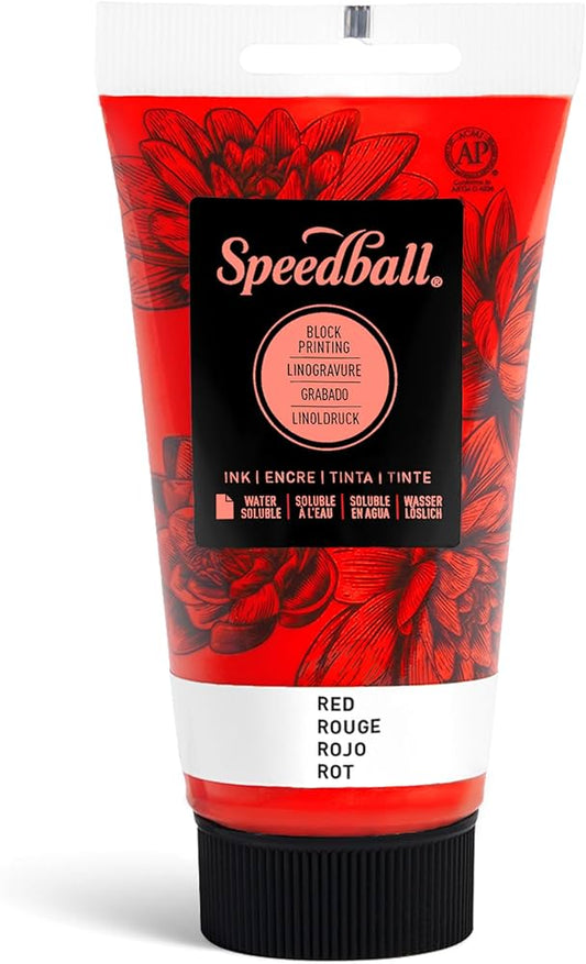 Block Printing Ink 2.5oz Red