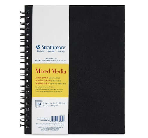 Mixed Media 8.5x11" Hard Cover Black