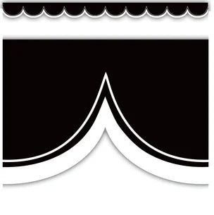 Border Black with White Scalloped