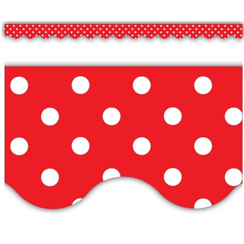 Border Red Polka