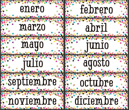 Monthly Header Spanish "Confetti"