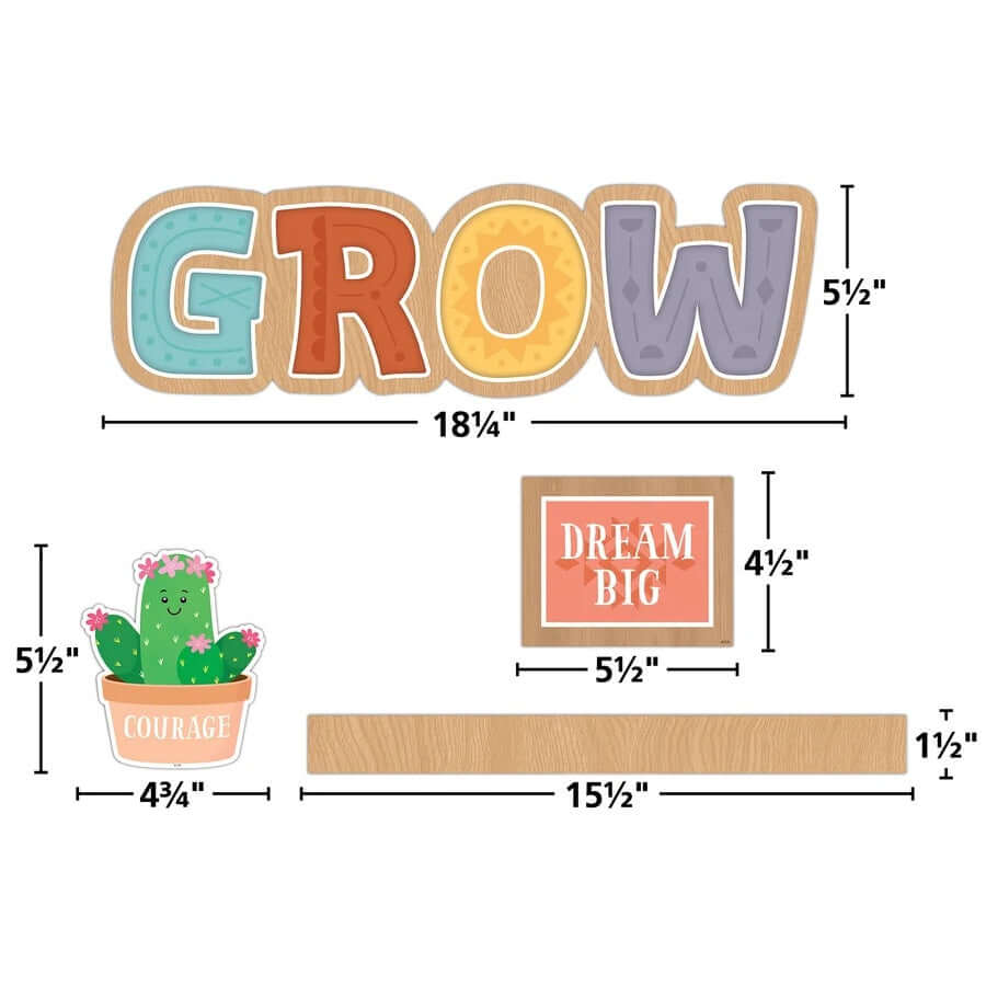 Happy Cactus Crew Mini Bulletin Board