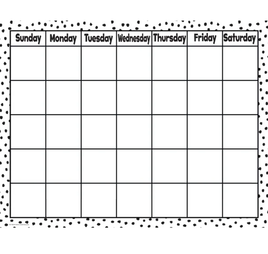 Poster Calendar Black Dots