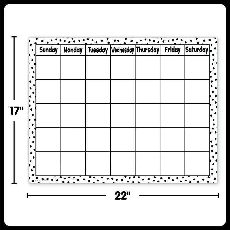 Poster Calendar Black Dots
