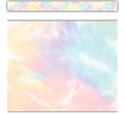 Pastel Pop Tie-Dye Straight Border Trim