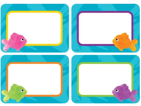 Colorful Fish Name Tags/Labels