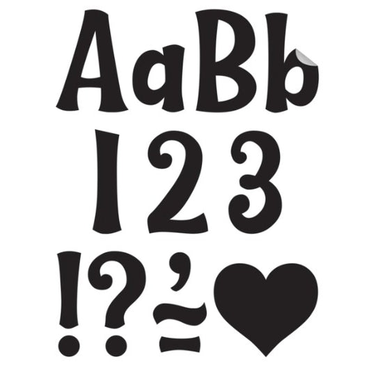 Letters 4" Wild Whimsy Black- Self-Adhesive