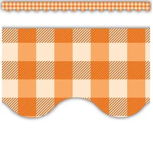 Border Orange Gingham