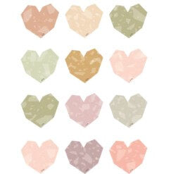 Mini Accents Terrazo Hearts [pk-36]