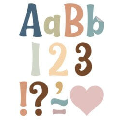 Letters 4" Calming Colors Self Adhesive