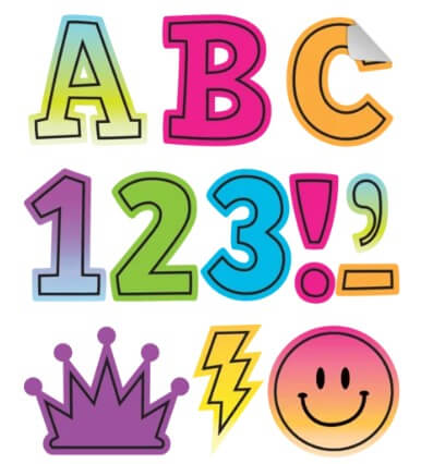 Letters 2" Brights- Self-Adhesive