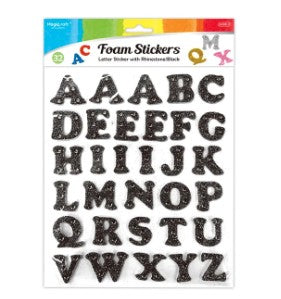 Foam Letter Sticker Black