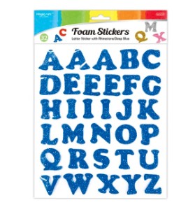 Foam Letter Sticker Blue