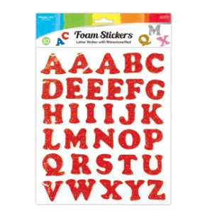 Foam Letter Sticker Red