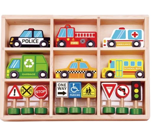 Vehicle & Street Sign Play-Set