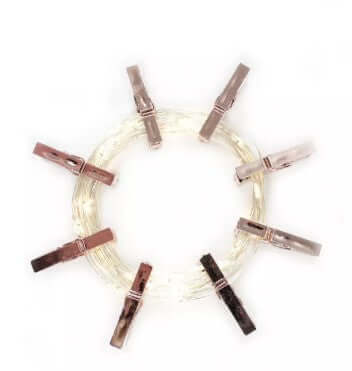 36 LED Rose Gold Photo Clip String Light- Battery Operated