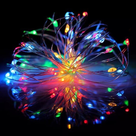 10ft 30L Microdot Indoor Battery Operated Fairy Light - Multicolor