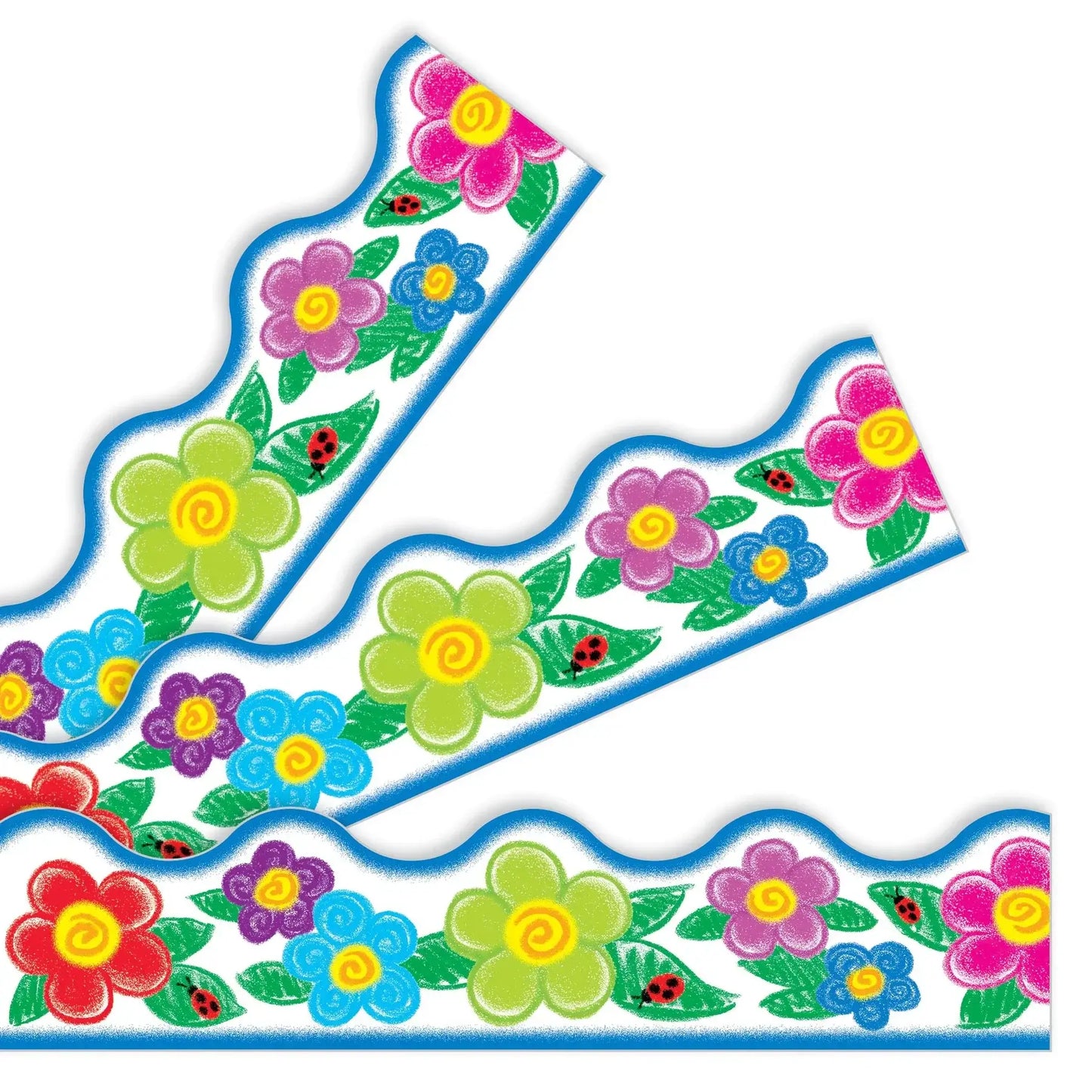 Border Crayon Flowers
