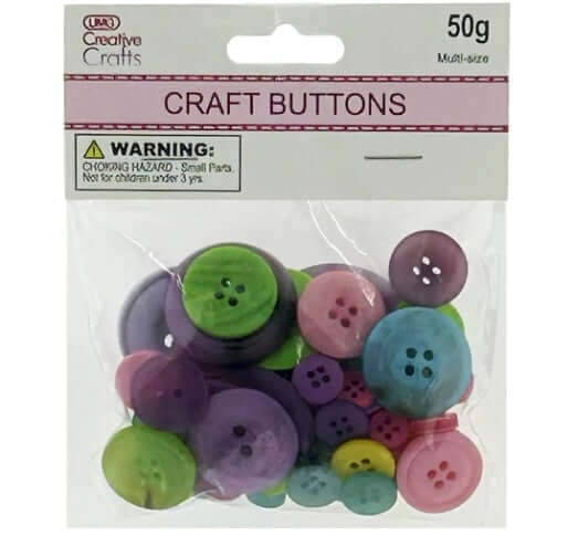 Craft Buttons Pastel