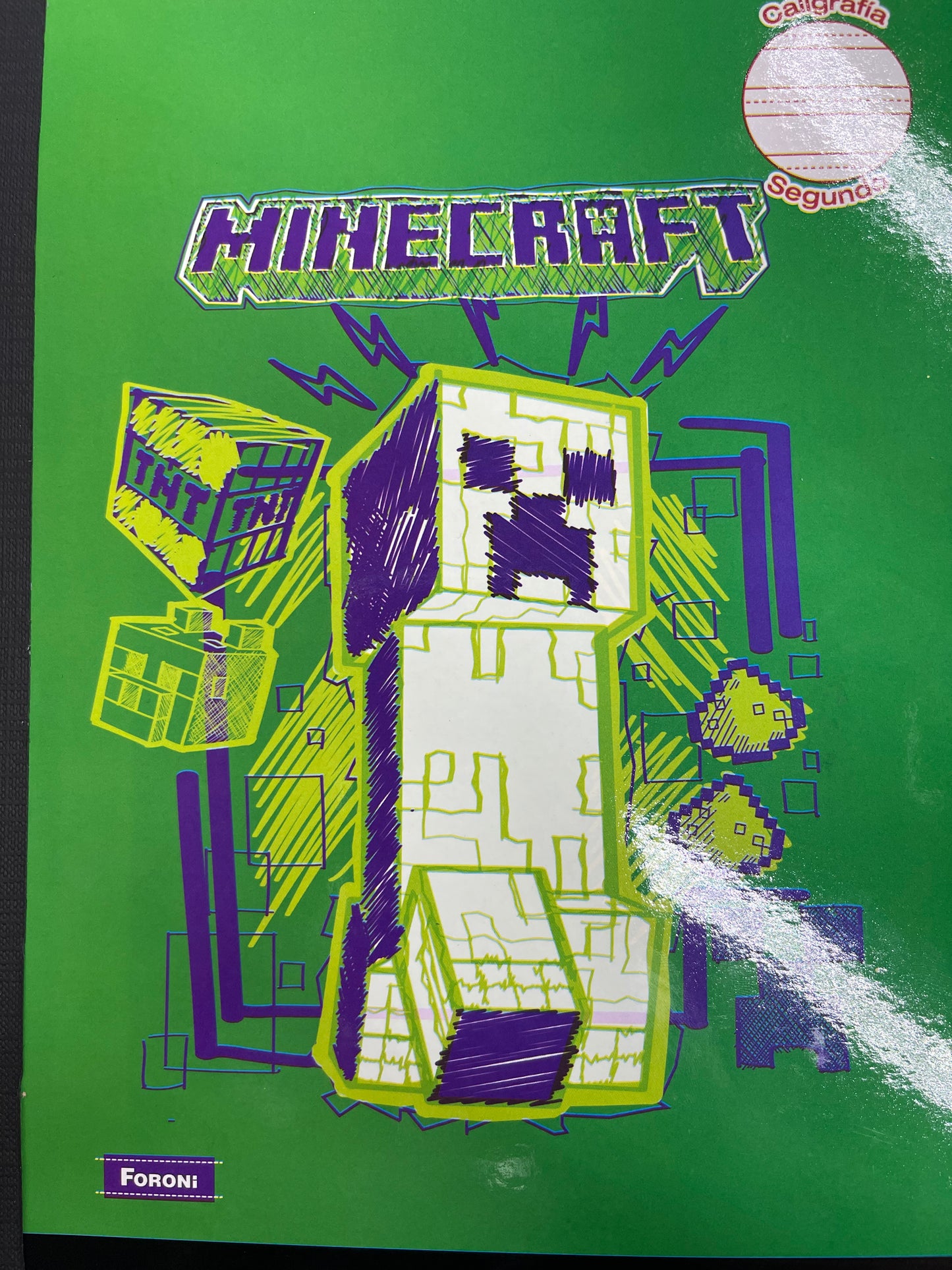 Libreta de Caligrafía Second Minecraft