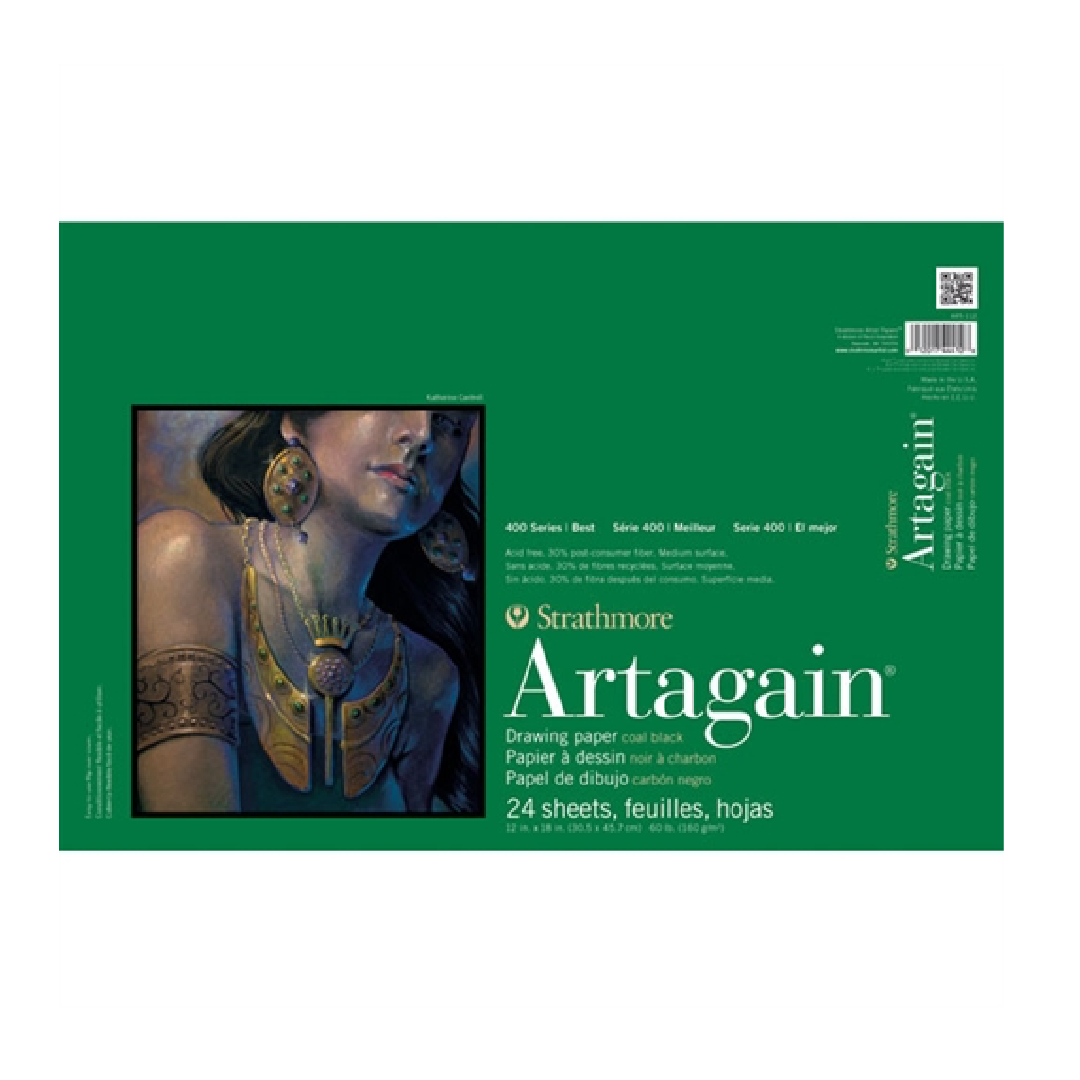 Pad Artagain Black Paper 12" x 18" [EACH]
