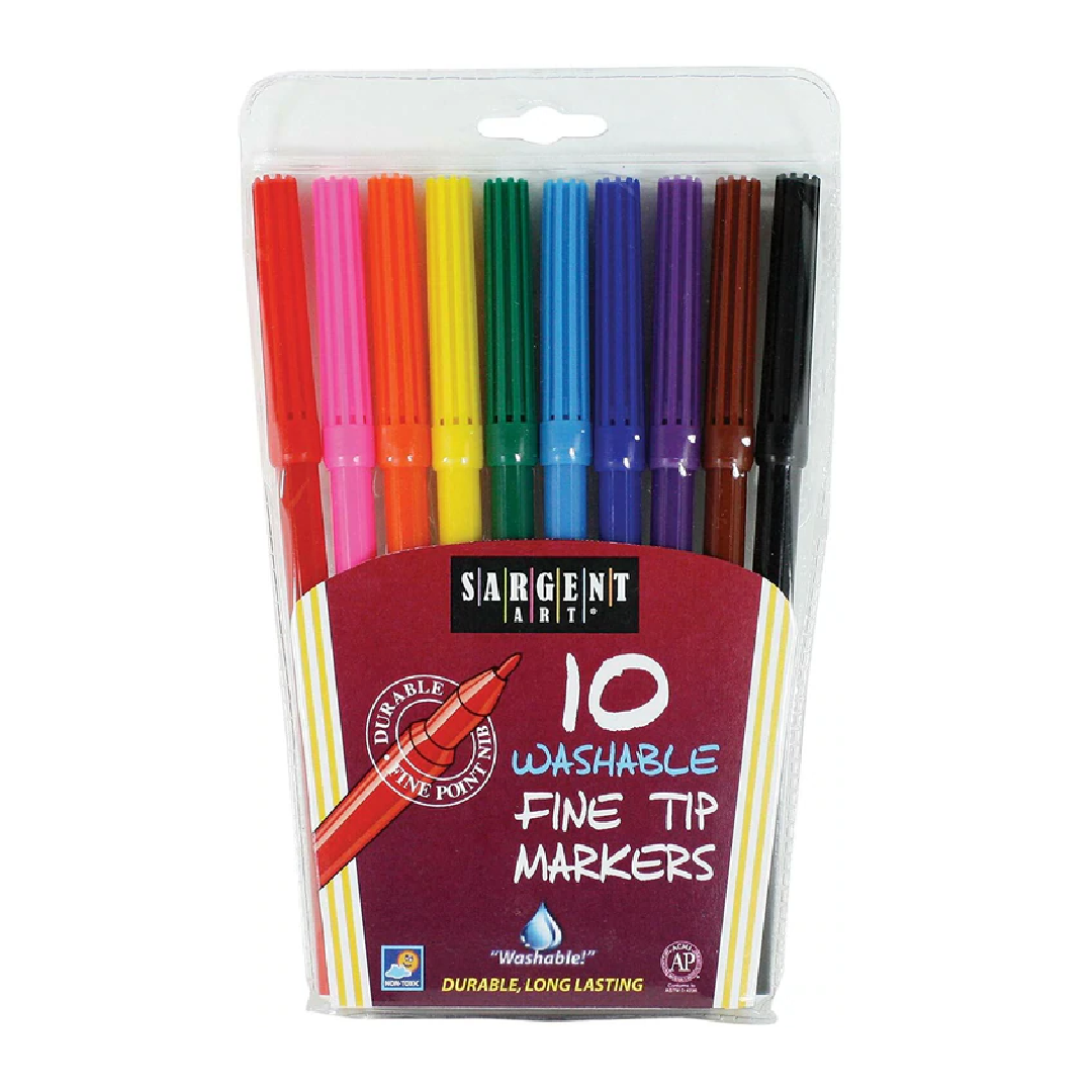 Washable Markers Fine Tip [pk-10]