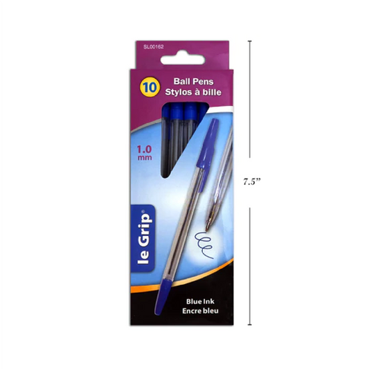 Pen Ball Point 1.0 Blue [pk-10]