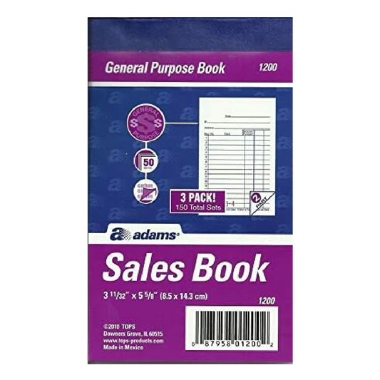 Sales Book 3" x 5" 2-Parts Copy [pk-3]