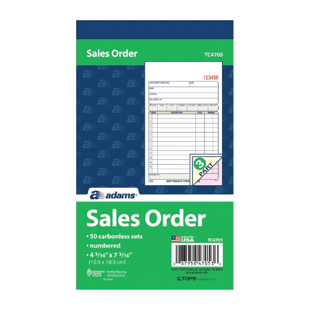 Sales Order Book, 3-Part, Carbonless, 50 Sets [EACH]