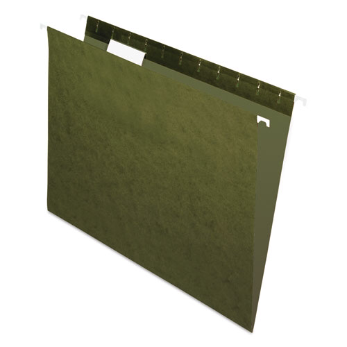 Hanging File Folders, Standard Green,  Letter Size, 1/5-Cut Tab [bx-25]