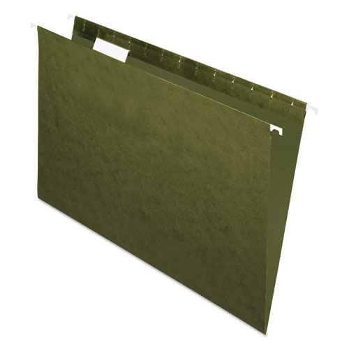 Hanging File Folders, Standard Green, Legal Size, 1/5-Cut Tab, Standard Green [Pk-25]