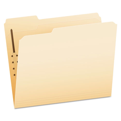 Manila Folders with One Fastener, 1/3-Cut Tabs, Letter Size [bx-50]