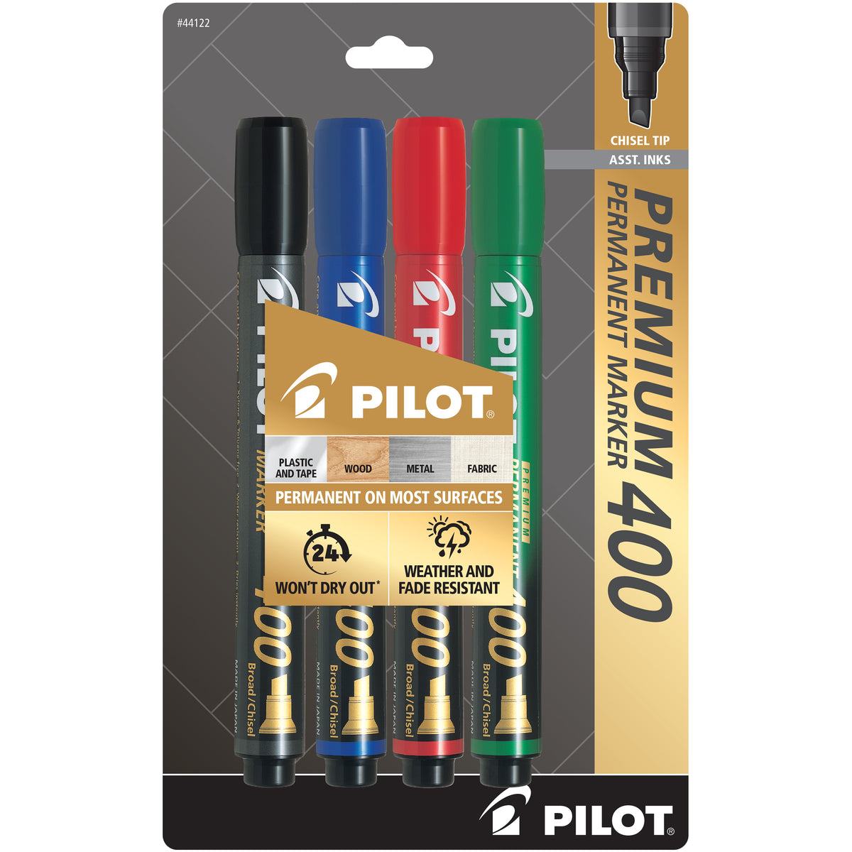 Permanent Marker 400 Assorted 4-Pack