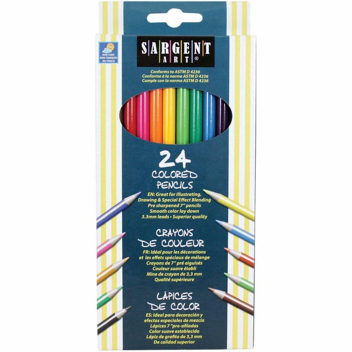 Colored Pencils, Assorted, 7 Inches, Pk-24