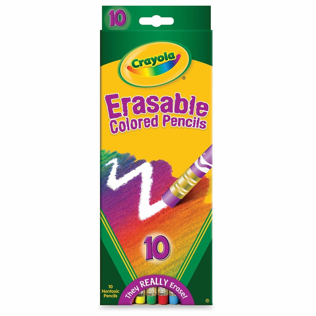 Colored Pencils, Erasable, Assorted [Pk-10]
