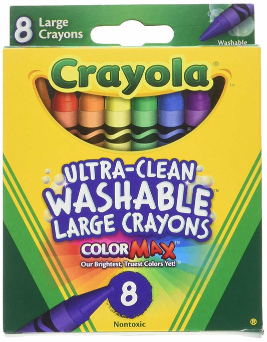 Large Washable Crayons [8 Colors]