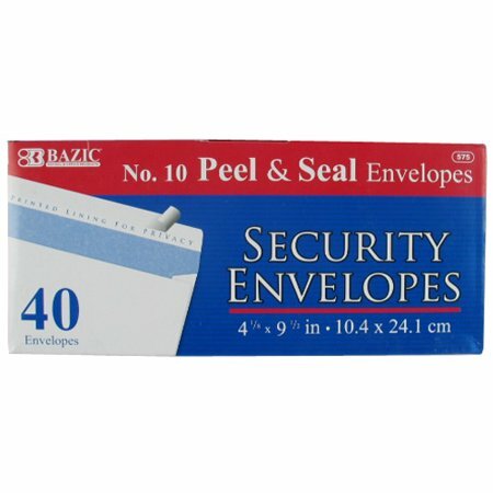 Envelopes #10 White Peel & Seal Security, [bx-40]