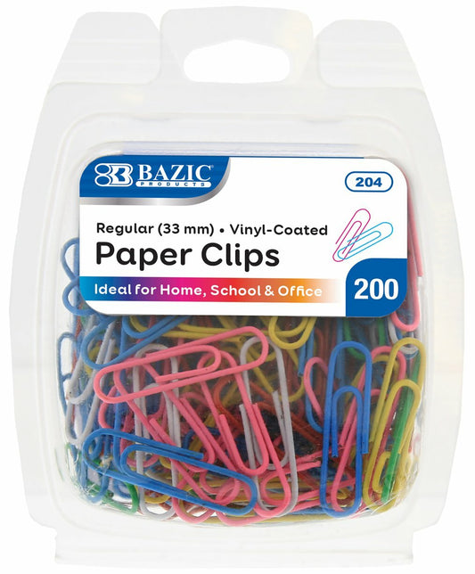 Paper Clips #1, Assorted Colors [Pk-200]