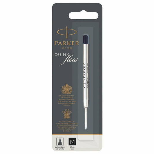 Parker Ballpoint Pen Refill, Black, Medium