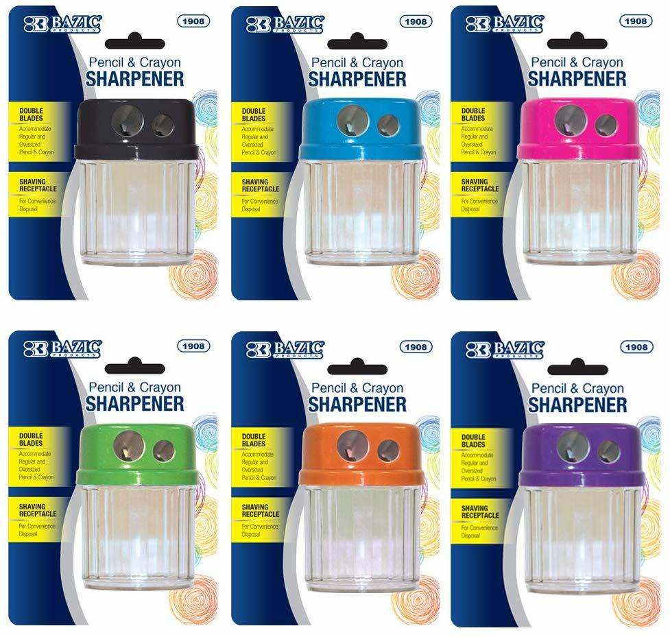 2 holes Sharpener, Dual Blades w/ Round Receptacle