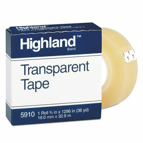 Transparent Tape, Clear, 3/4"x 36 yds