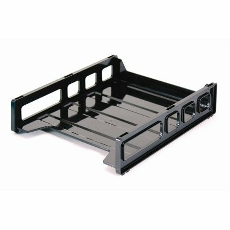 Stacking Front Load Letter Tray, Black, Stackable