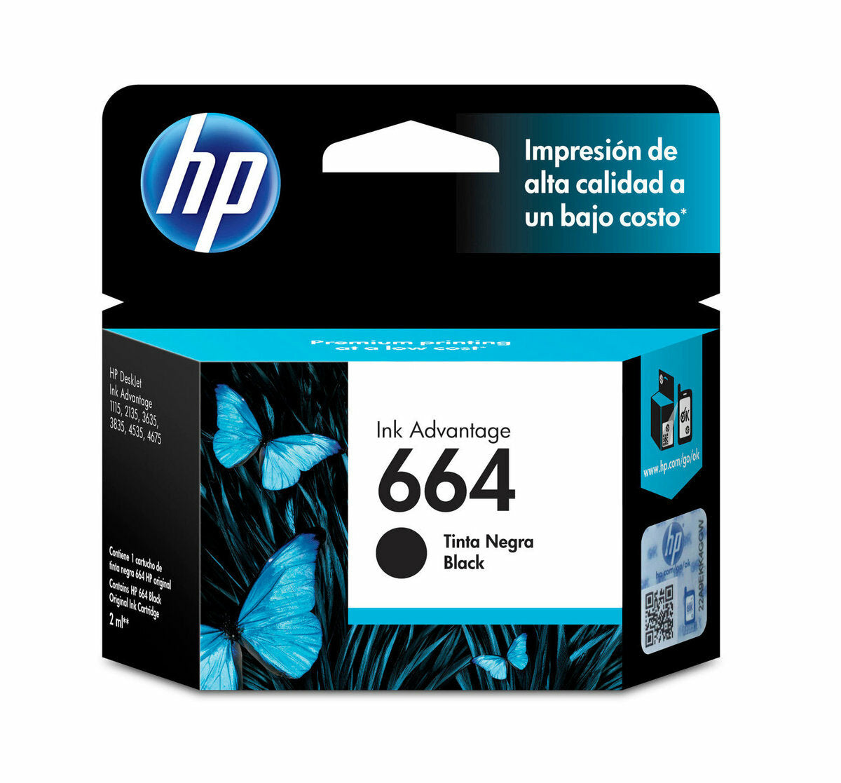 HP 664 Black Original Ink Cartridge