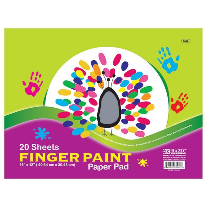 Finger Paint Paper Pad 20 Ct. 16" X 12"