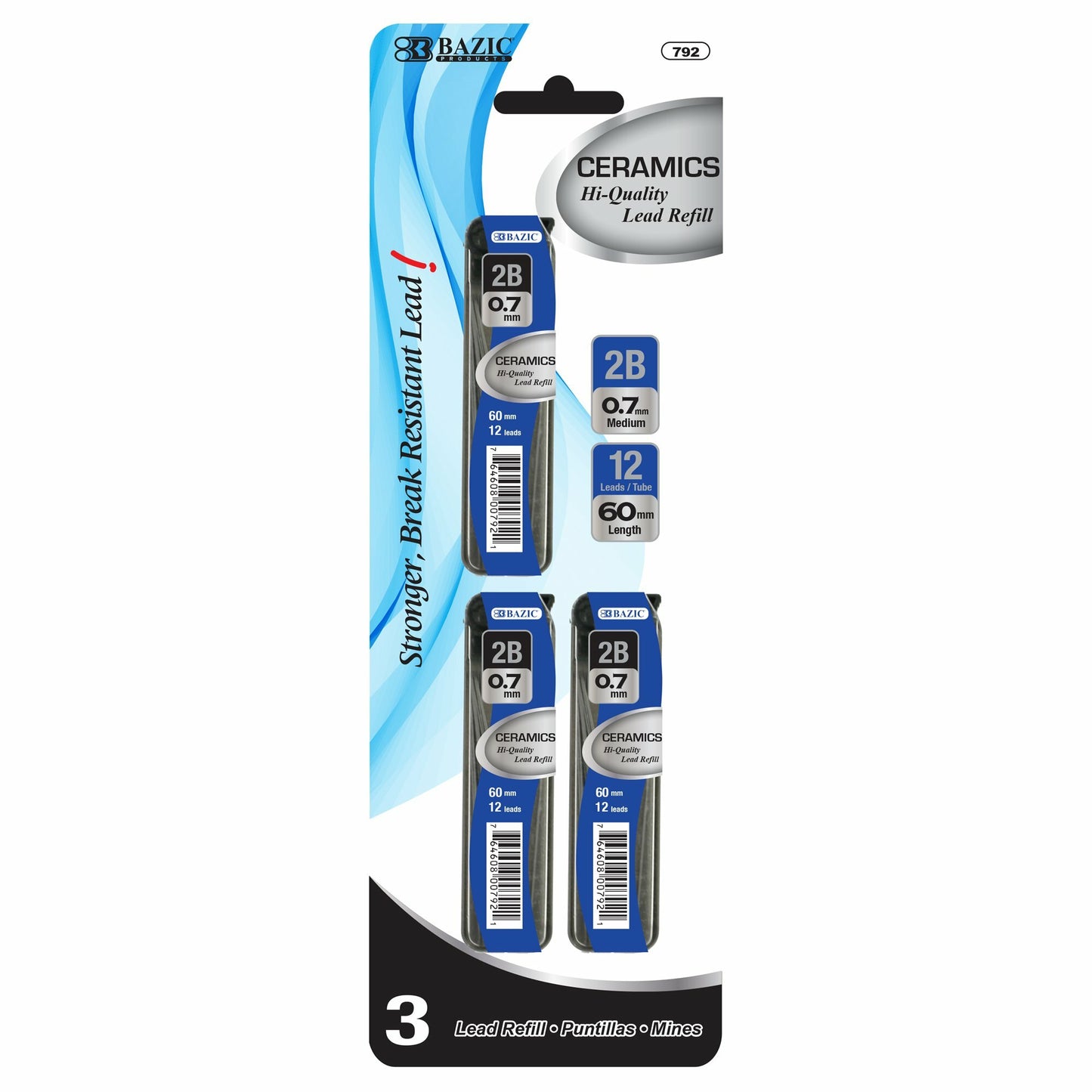 Lead Refill 0.7 mm Ceramics High-Quality [Pk-3]